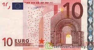 euro €10 bills