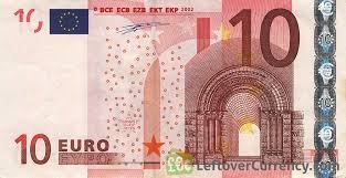 euro €10 bills