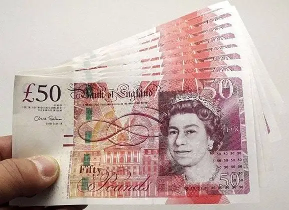 gbp £50 bills
